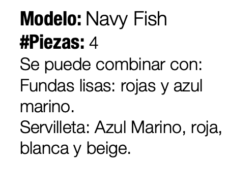 NAVY FISH SET
