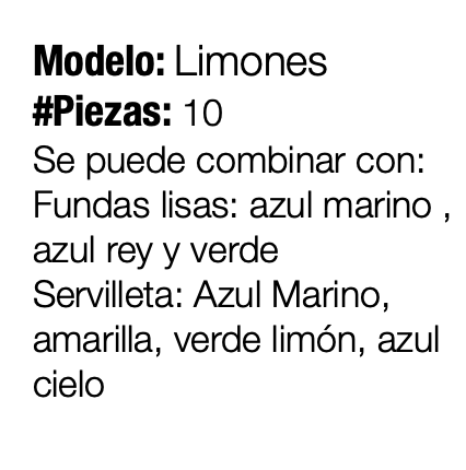 LIMÓNES SET