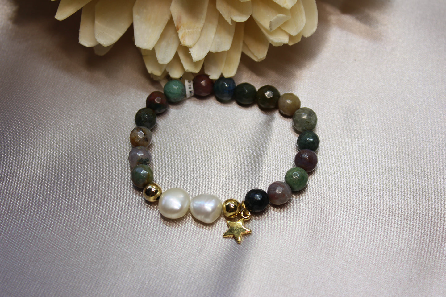 Pulsera ágatas 2 perlitas
