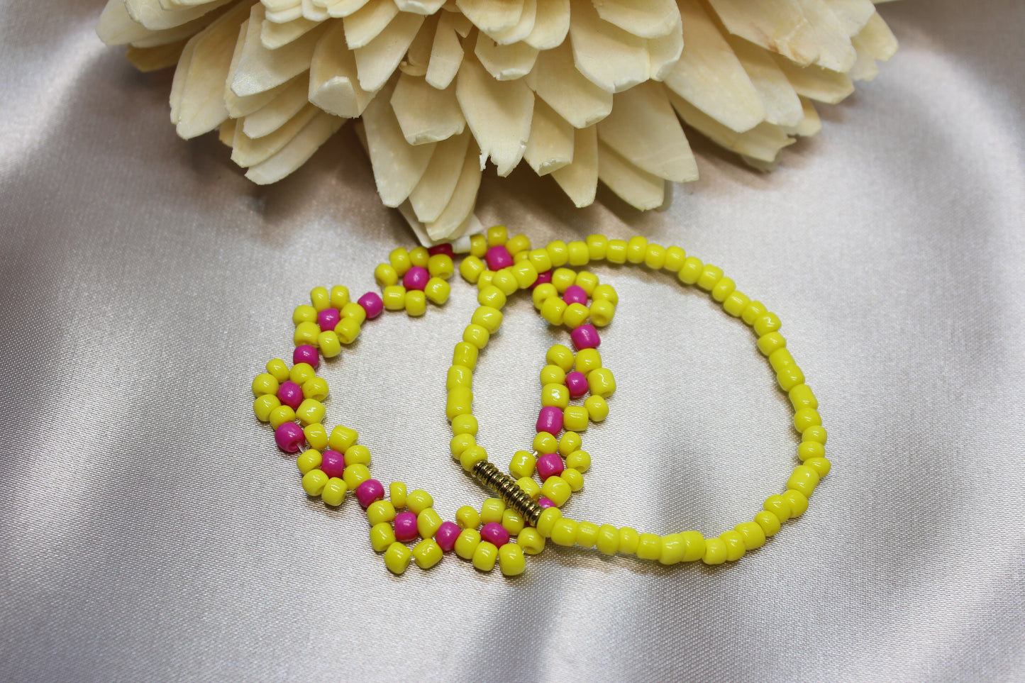 Set de 2 pulseras amarillas