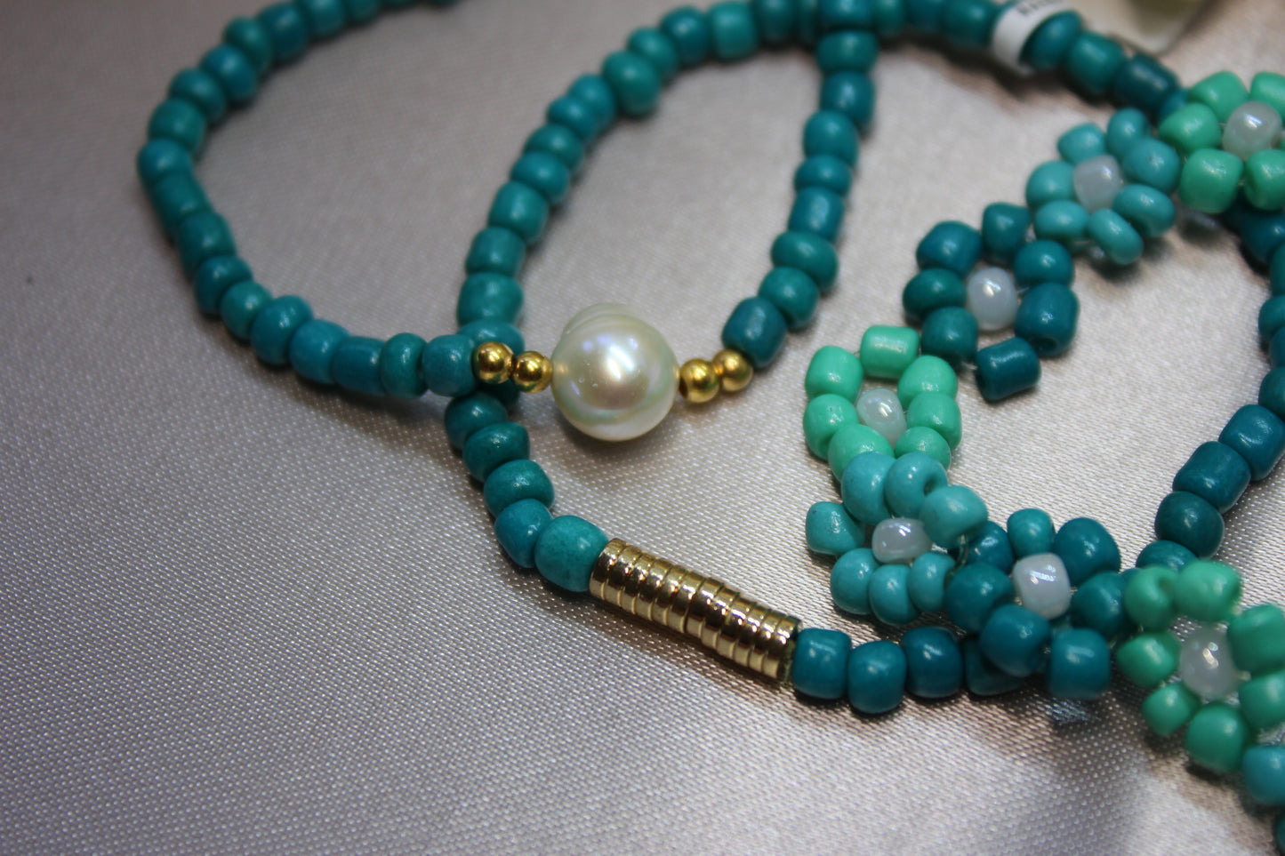 Set de 3 pulseras aqua