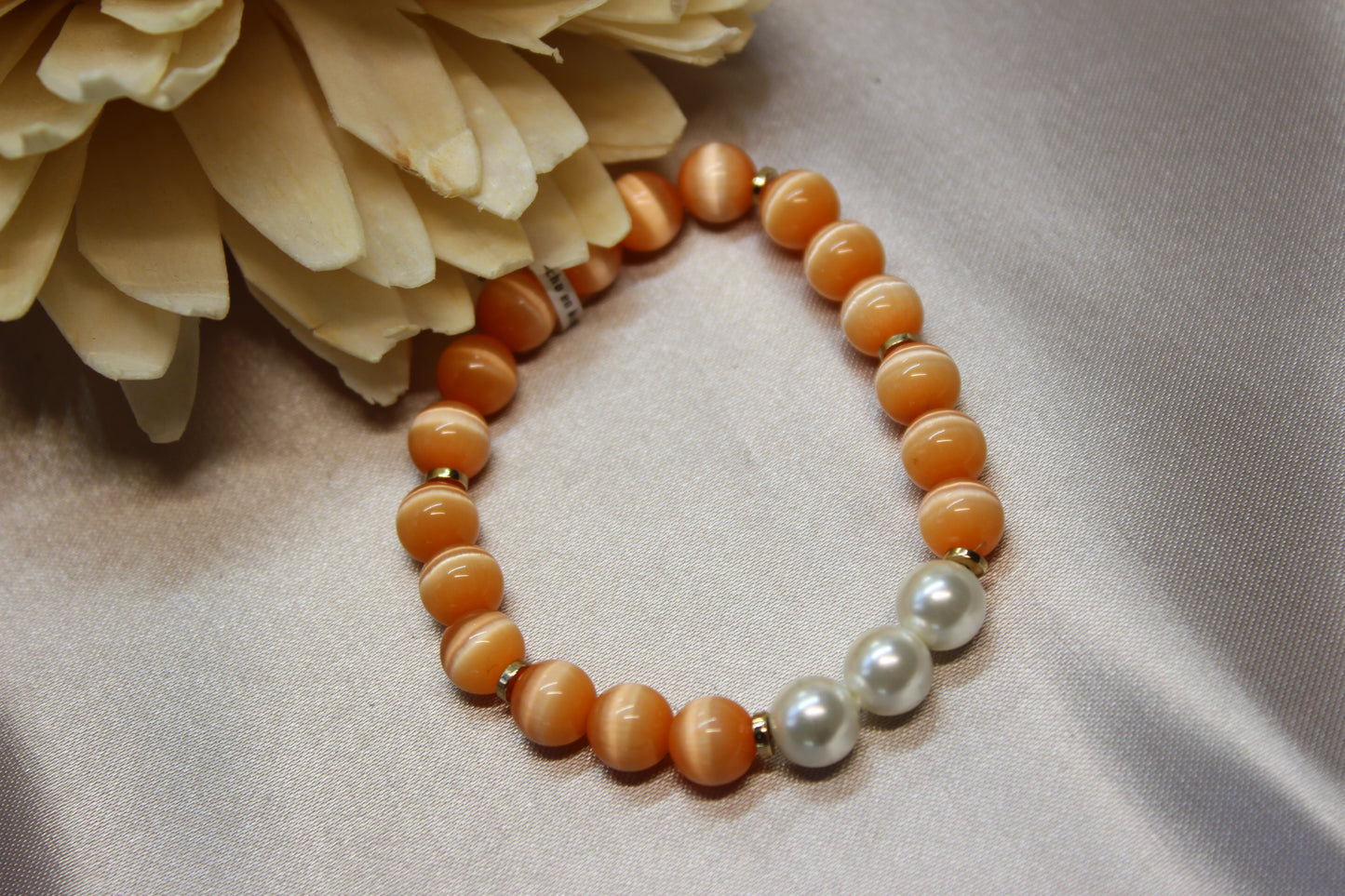 Pulsera naranjas perlitas