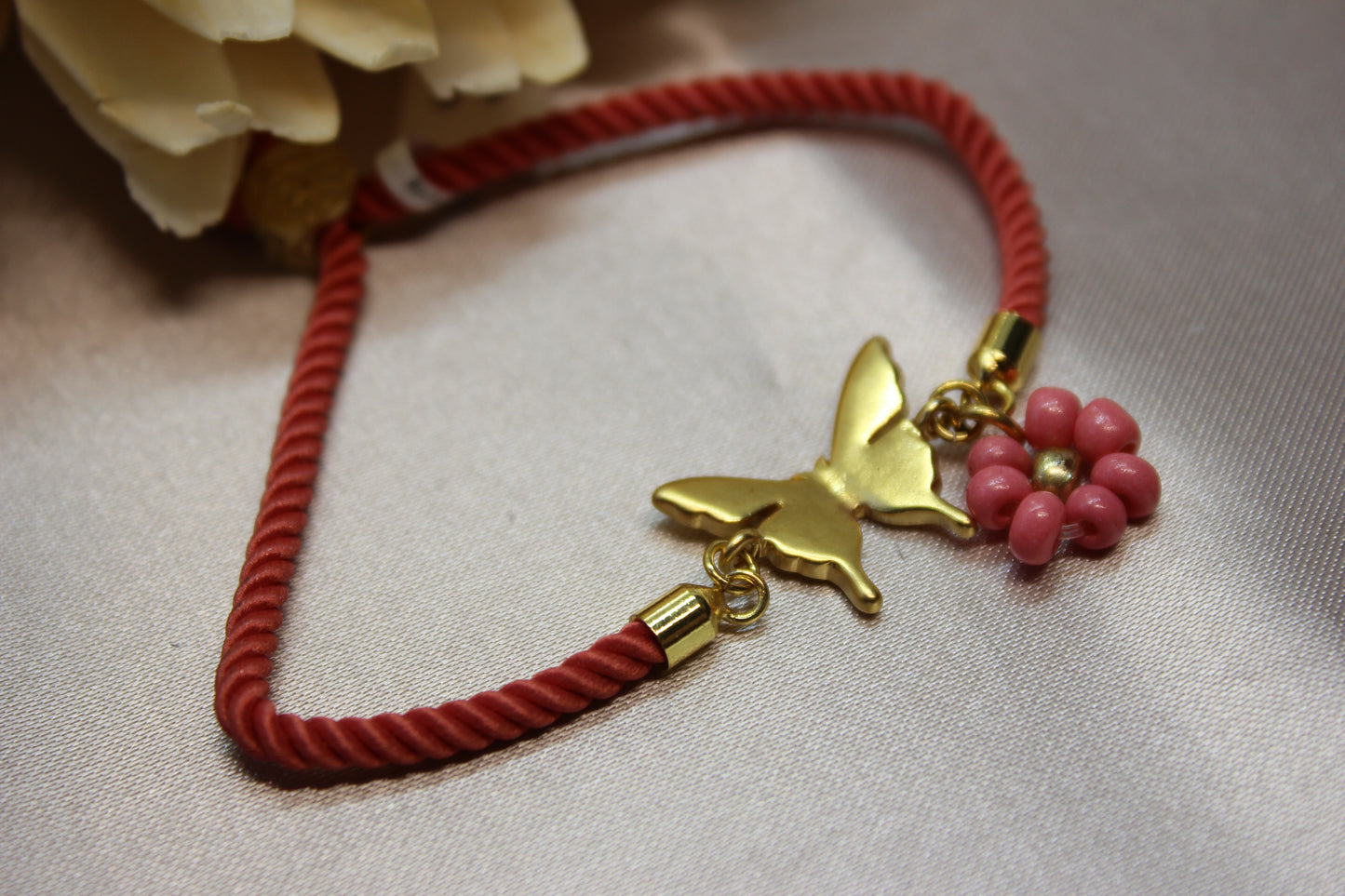 Pulsera ajustable cordón mariposa