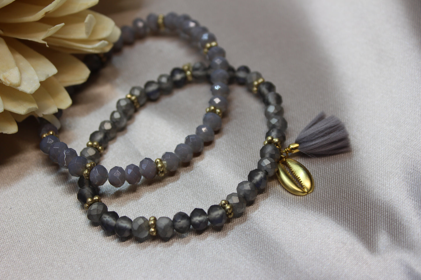 Set 2 pulseras grises