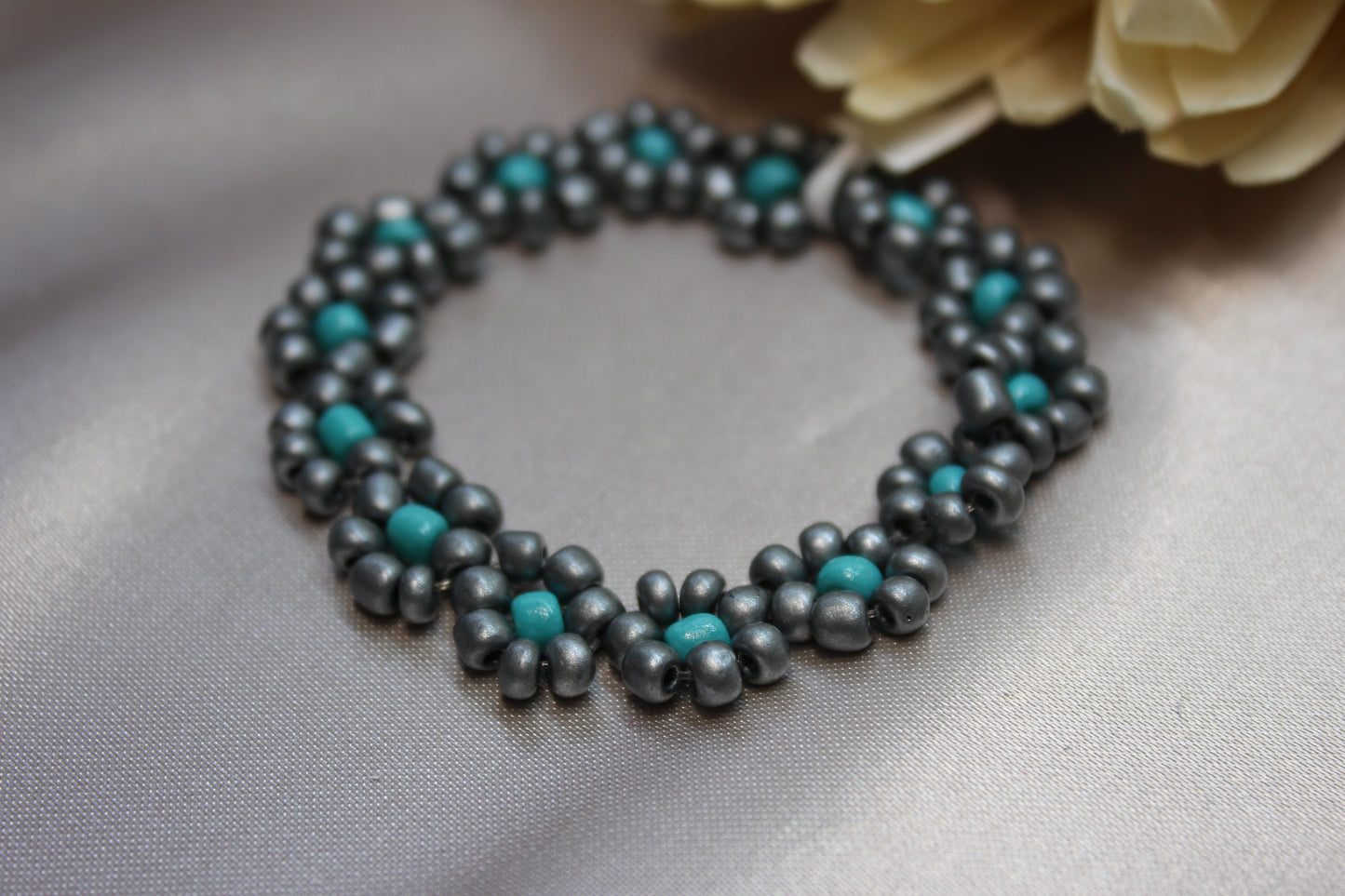 Pulseras elástico florecitas