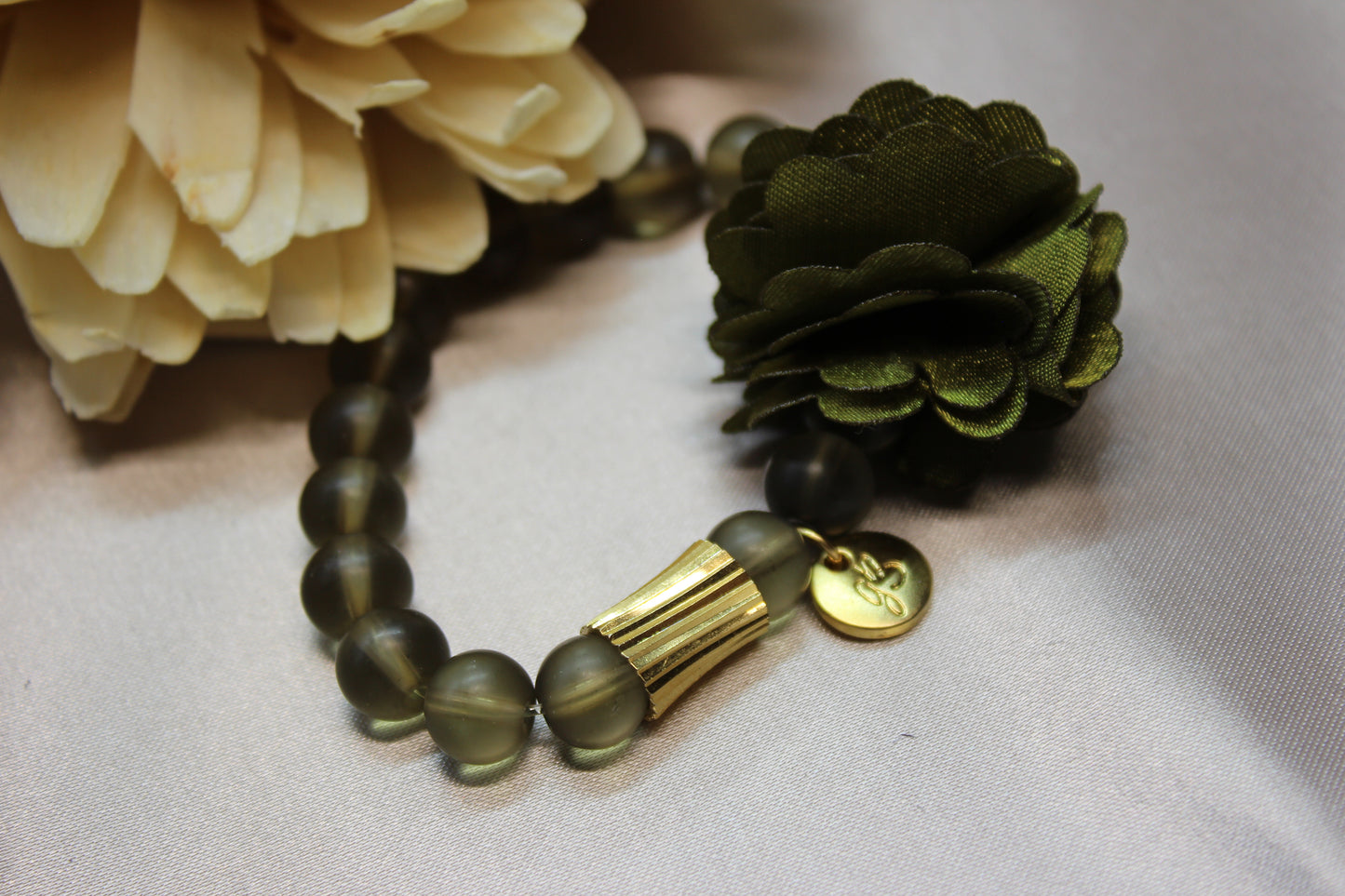 Pulsera Flor textil