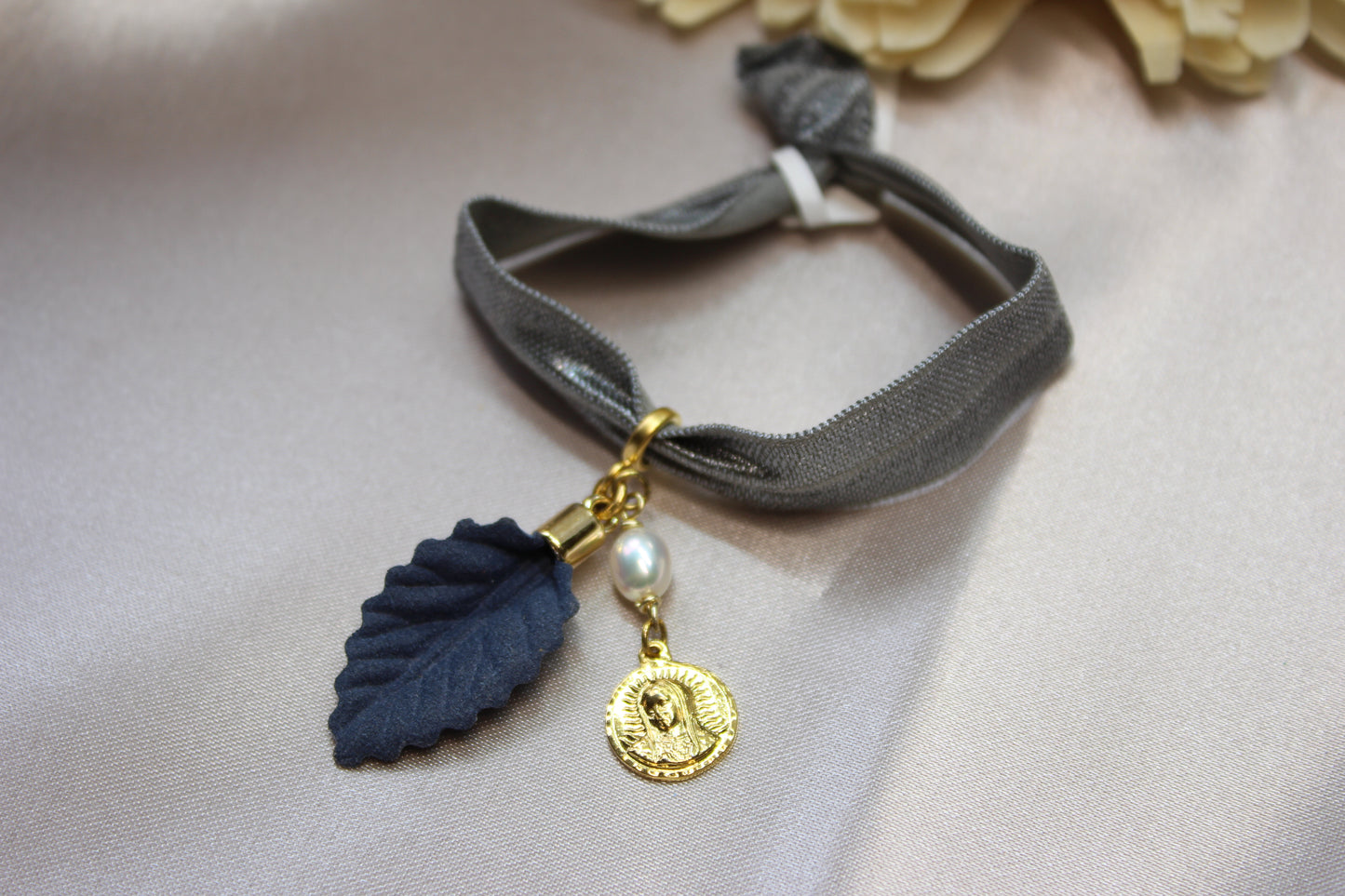 Pulsera elástico hojas