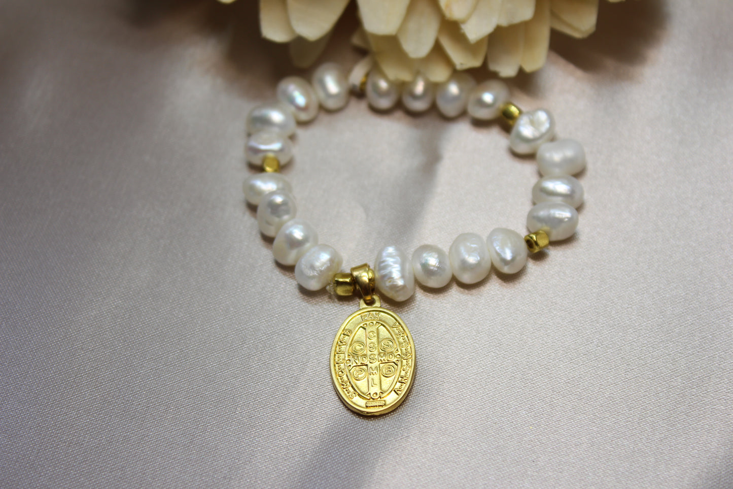 Pulsera Perlas San Benito Ovalada