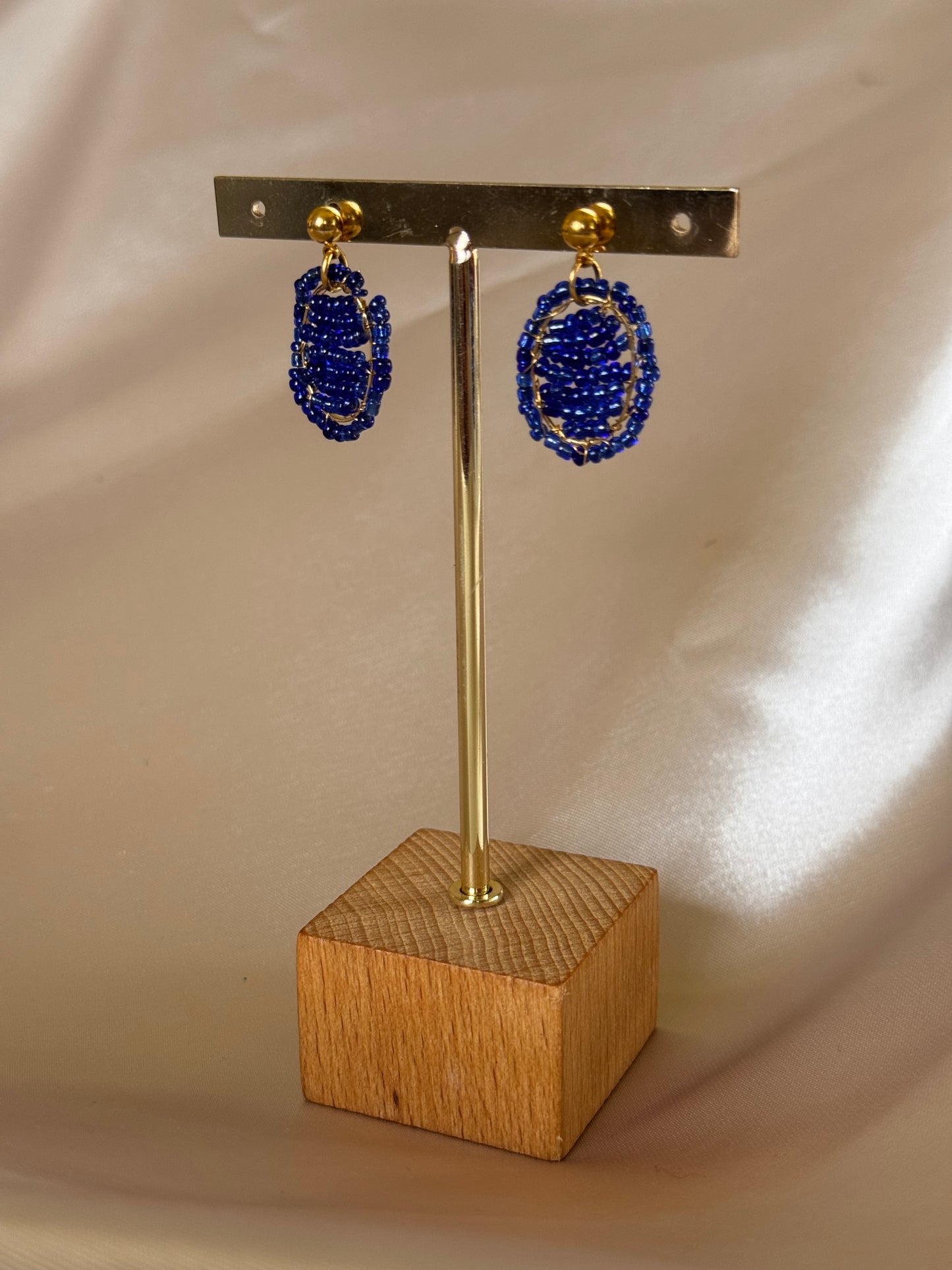 Aretes Chaquira Azul