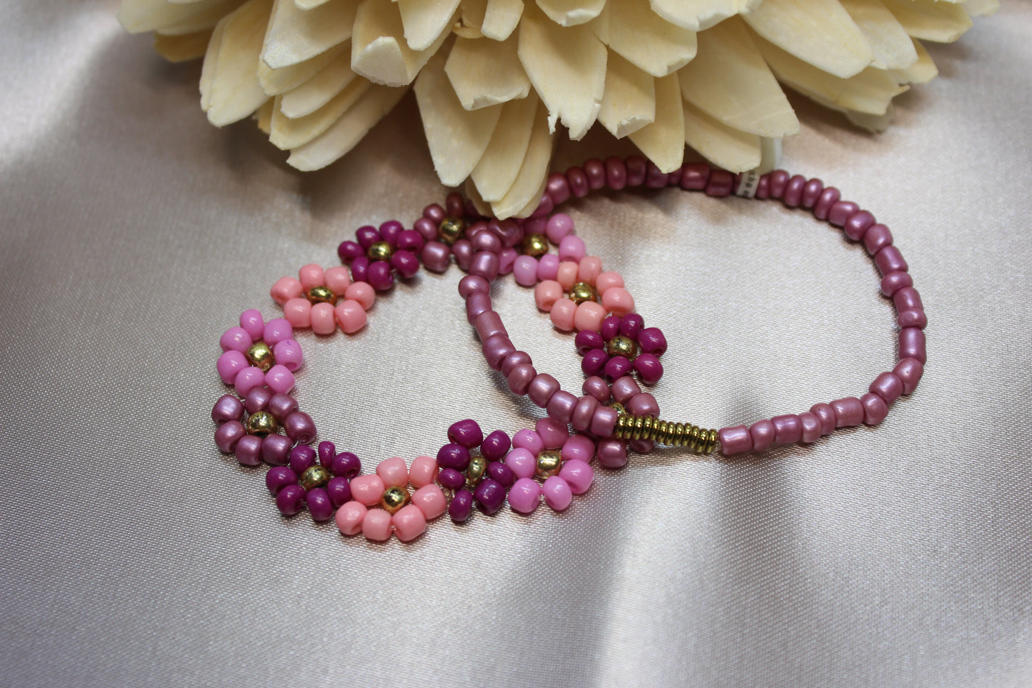 Set 2 pulseras rosas