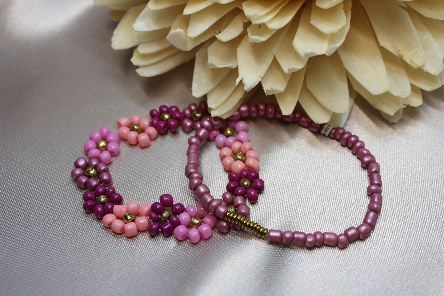 Set 2 pulseras rosas