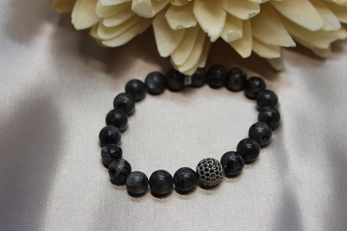 Pulsera piedras grises