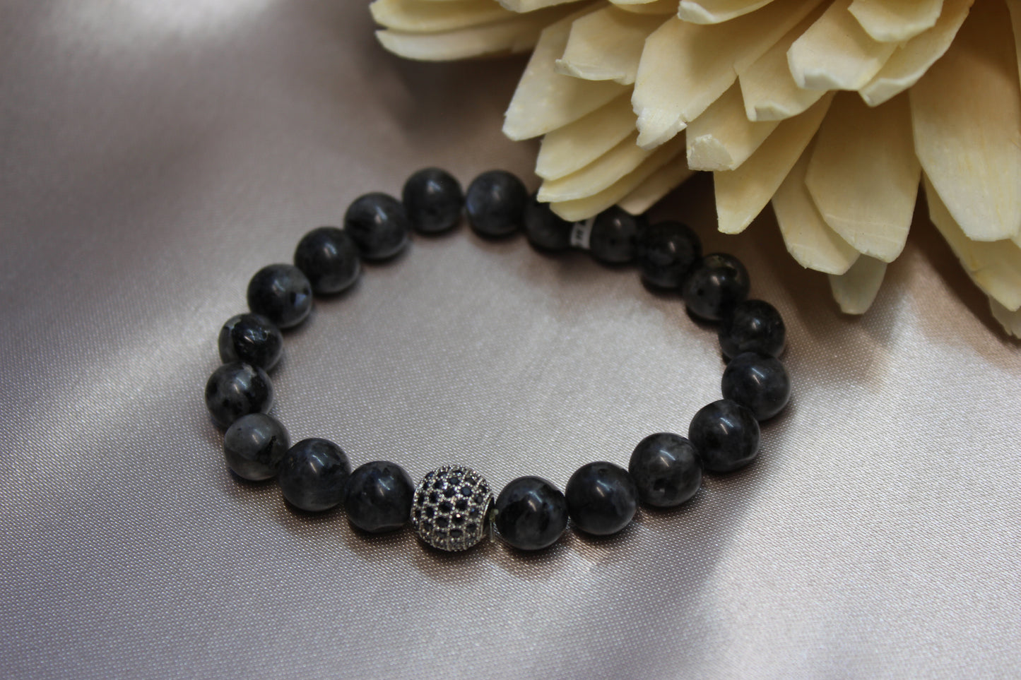 Pulsera piedras grises