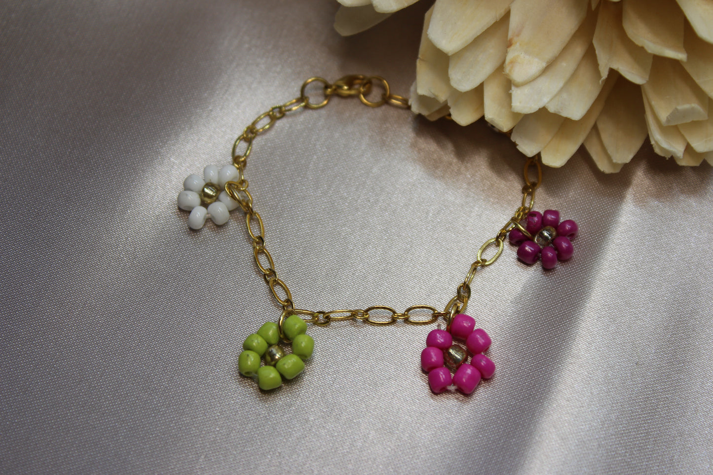 Pulsera flores colores