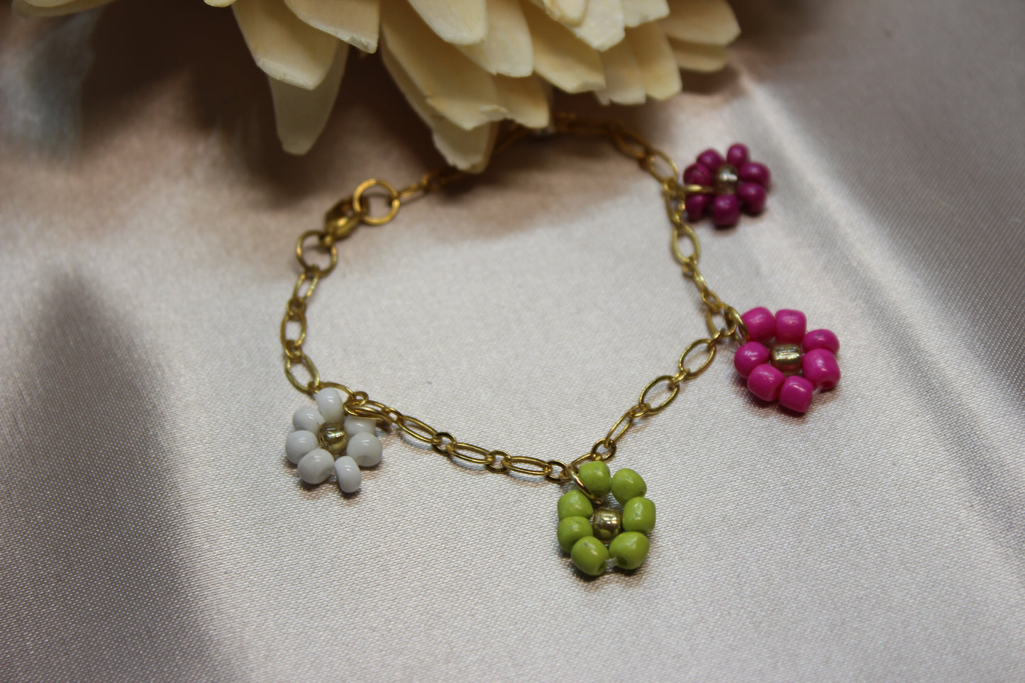 Pulsera flores colores