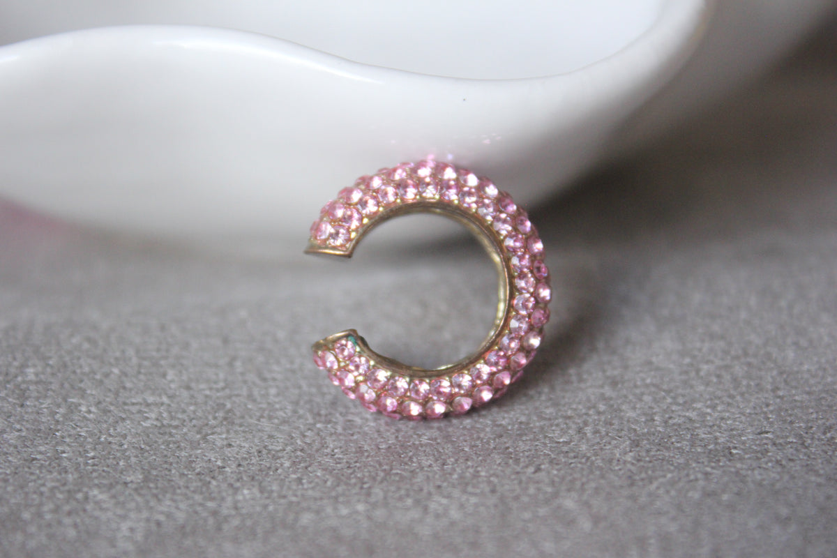 Earcuff cristales rosa