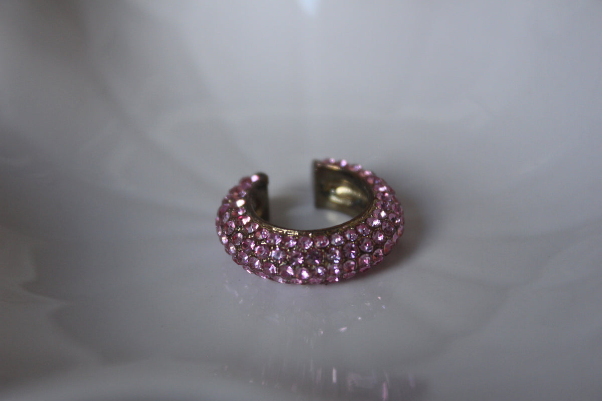 Earcuff cristales rosa