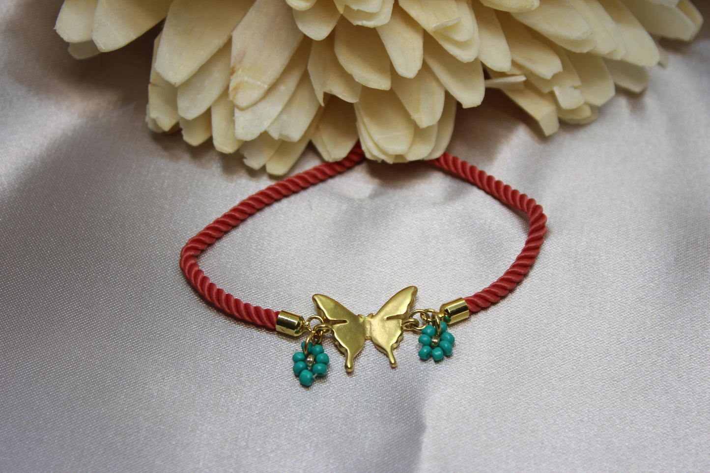 Pulsera ajustable cordón mariposa