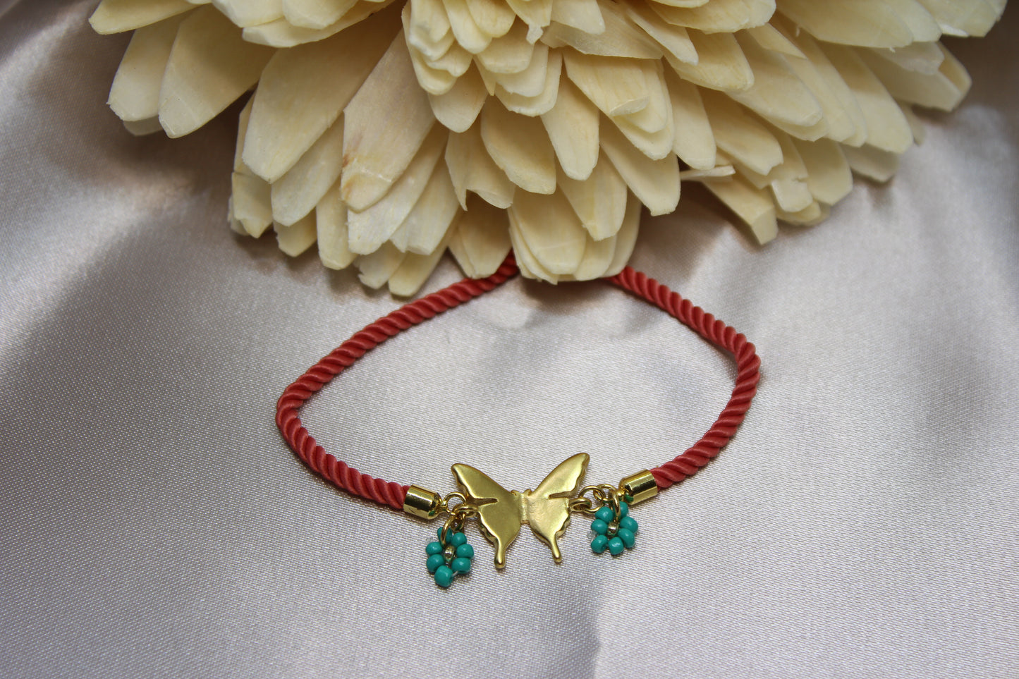 Pulsera ajustable cordón mariposa